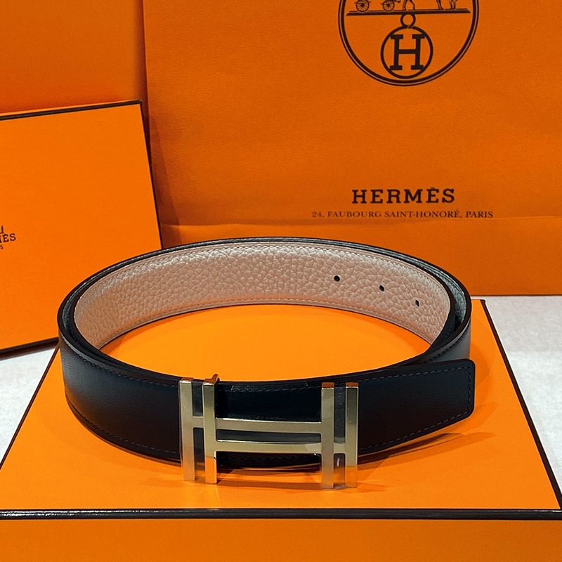 에르메스 토고 리버서블 벨트 스트랩 32mm&H 오 까레 벨트 버클 엠블럼