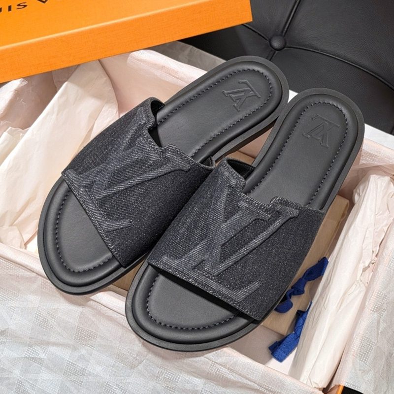 LOUIS VUITTON 포르토피노 Mules Slippers Black