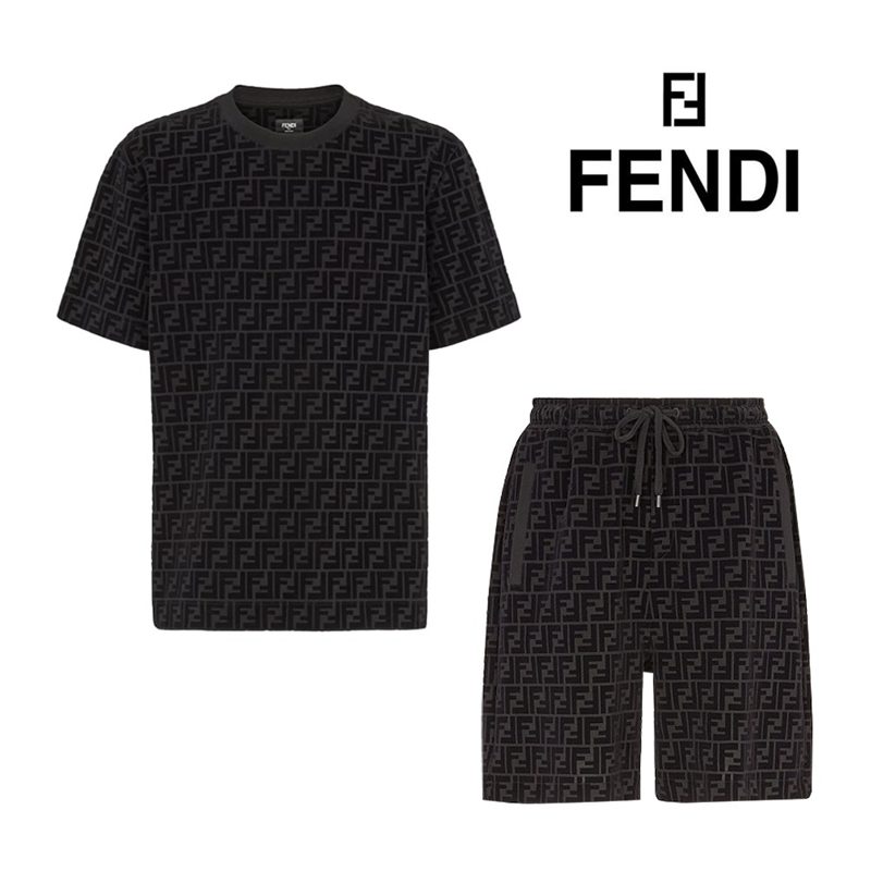 FENDI Black Piqué 셋업