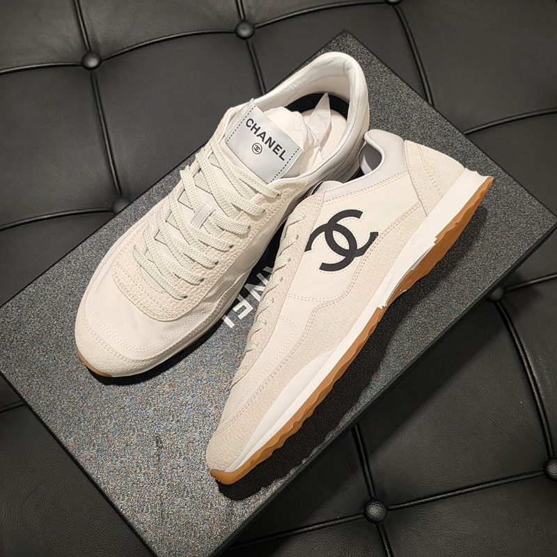 CHANEL Leather Suede 런닝화 아이보리