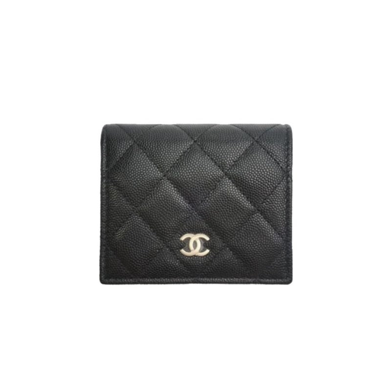 CHANEL Small Flap Wallet 그레인드 샤이니 Calfskin Gold-Tone
