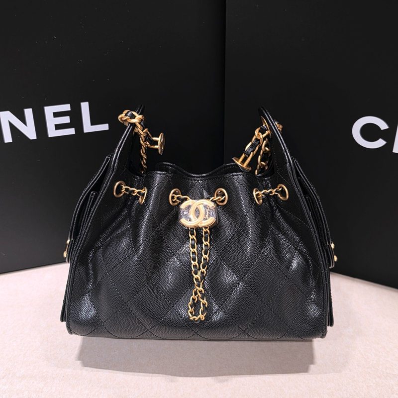 CHANEL Shoulder Bag / 25Bag ์บ๋น์ด Black Gold Mini Gold-Tone