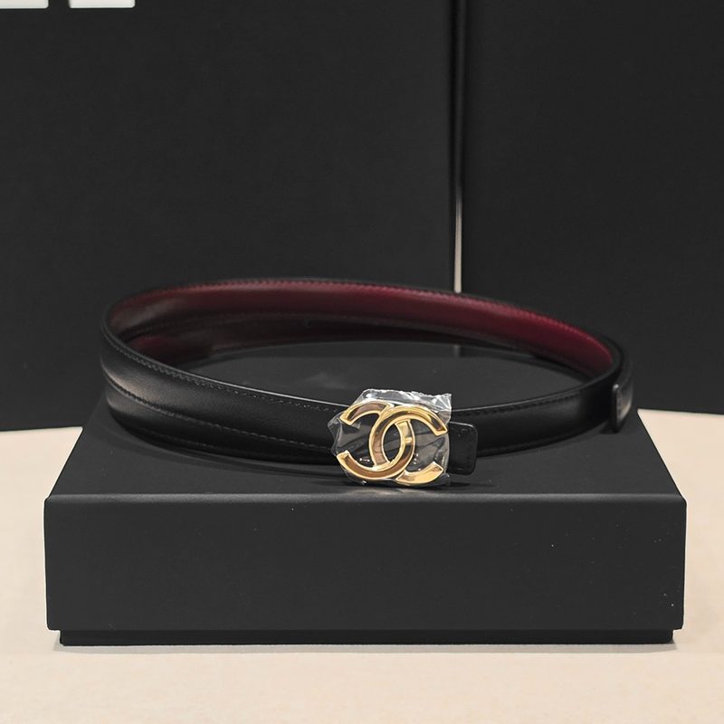CHANEL Belt / CCLogo Mini Silver νλ μ΄νΈ Belt Gold-Tone Black+λ²κ±΄λμκ°