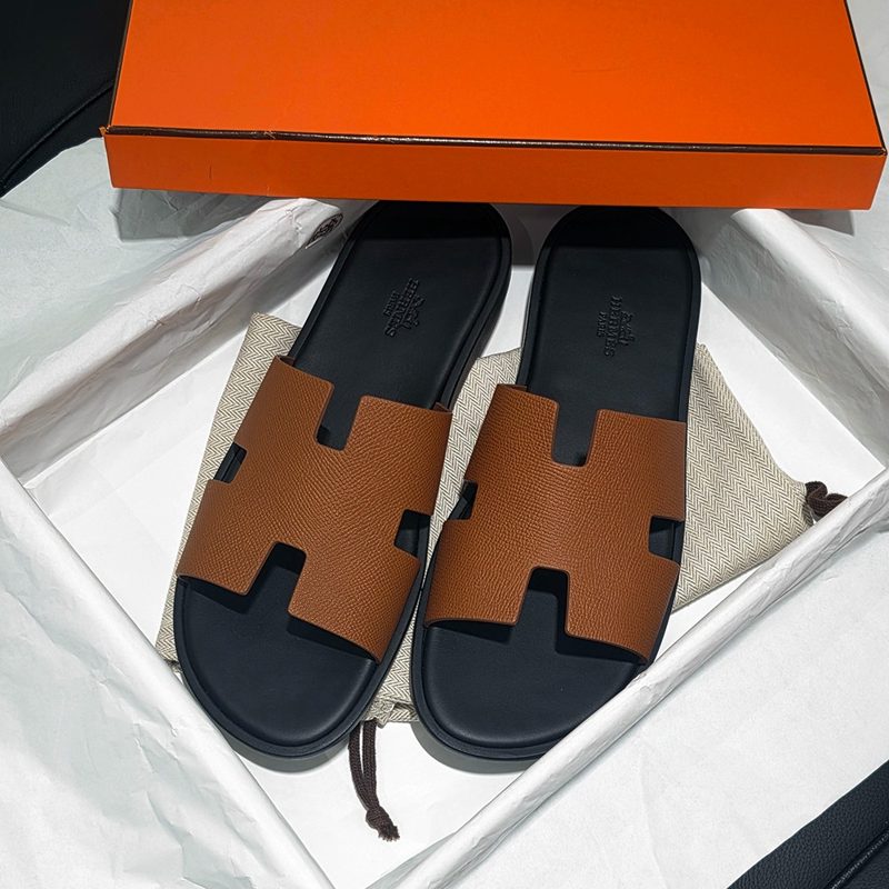 HERMES Sandals / μ΄μ¦λ―Έλ₯΄ Slippers Calfskin λΈλΌμ΄ Black 41.5