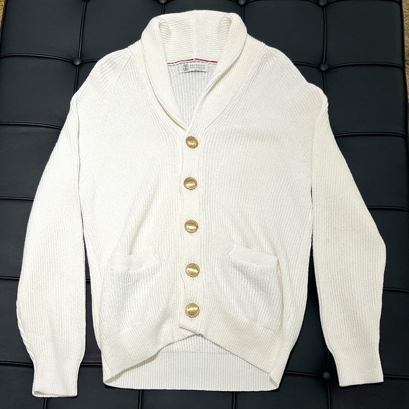 ๋ธ๋ฃจ๋ฌ๋ก ์ฟ ์น๋ฌ๋ฆฌ Cardigan / All-Over Ribbed ์์นด๋ผ Cardigan ์์ด๋ณด๋ฆฌ