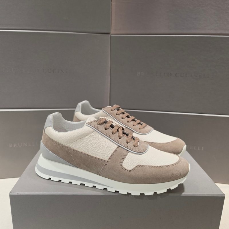 브루넬로 쿠치넬리 Sneakers / Suede Low Top Sneakers 그레이브라운