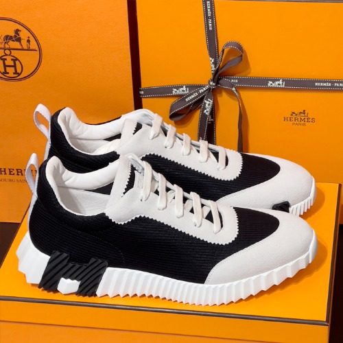 HERMES λ°μ΄μ± Sneakers Black Mesh H Black Logo