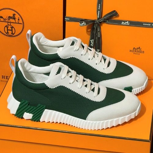 HERMES 바운싱 Sneakers 그린 Suede H 그린 Logo