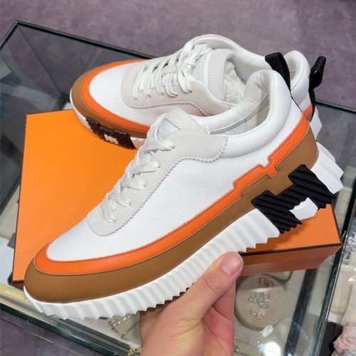 HERMES λ°μ΄μ± Sneakers λ΄λͺ¨λΈ λ°°μ Line White μ€λ μ§