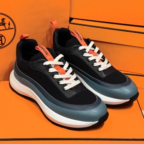 HERMES 그렘 Sneakers Calfskin 마린 블루
