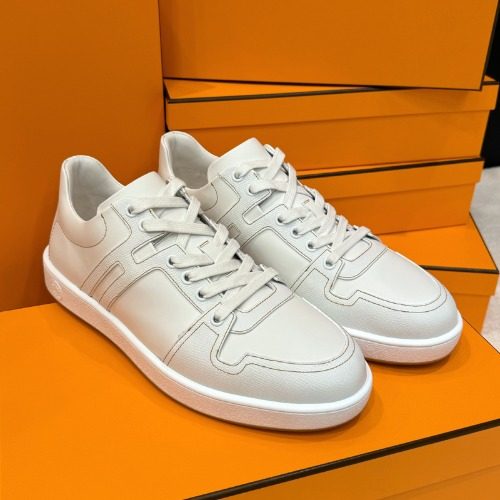 HERMES 조인 Sneakers 앱송 Calfskin White