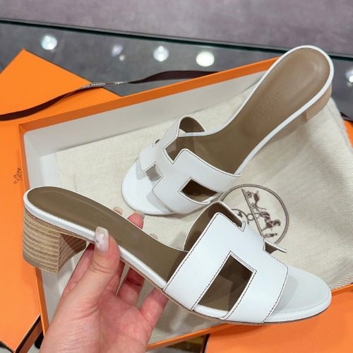 HERMES ์ค์์์ค Sandals Calfskin Classic White