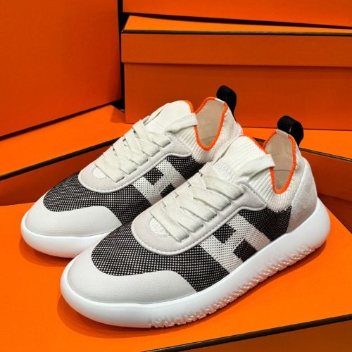 HERMES ํฌ๋ฃจ Sneakers H Knit ๊ณ ํธ์คํจ White ๊ทธ๋ ์ด Women's์ฉ