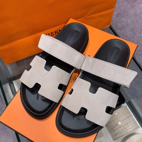 HERMES Suede μνλ Sandals κ·Έλ μ΄