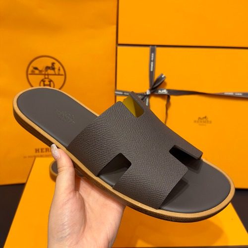 HERMES ์ด์ฆ๋ฏธ๋ฅด Slippers ์ฑ์ก Calfskin ๋ฅ๋ธ๋ผ์ด