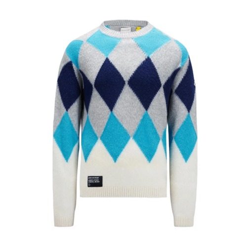 몽클레르 프라그먼트 아가일 Wool Cashmere Sweater