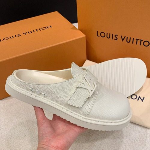 LOUIS VUITTON Sandals LV Easy Mules 베이지 아이보리