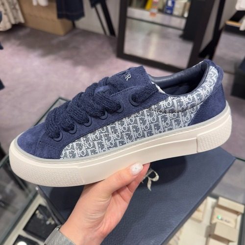 DIOR B33 Suede Jacquard Sneakers Navy 블루