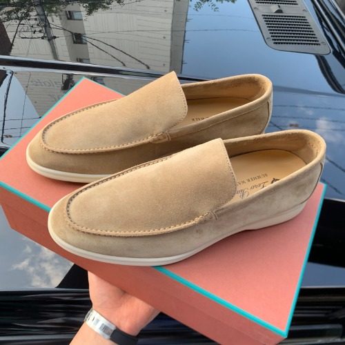 ๋ก๋กํผ์๋ Suede Loafers ๋ชจ์นด์ Classic ์นด๋ฉ ๋ธ๋ผ์ด