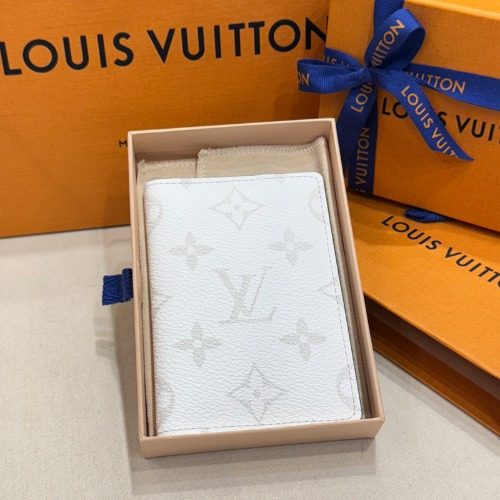 LOUIS VUITTON 카우하이드 Leather Pocket Card Wallet White