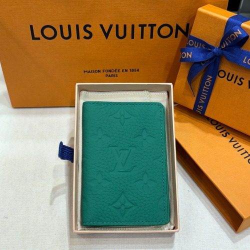 LOUIS VUITTON 카우하이드 토리옹 Leather Pocket Card Wallet 그린