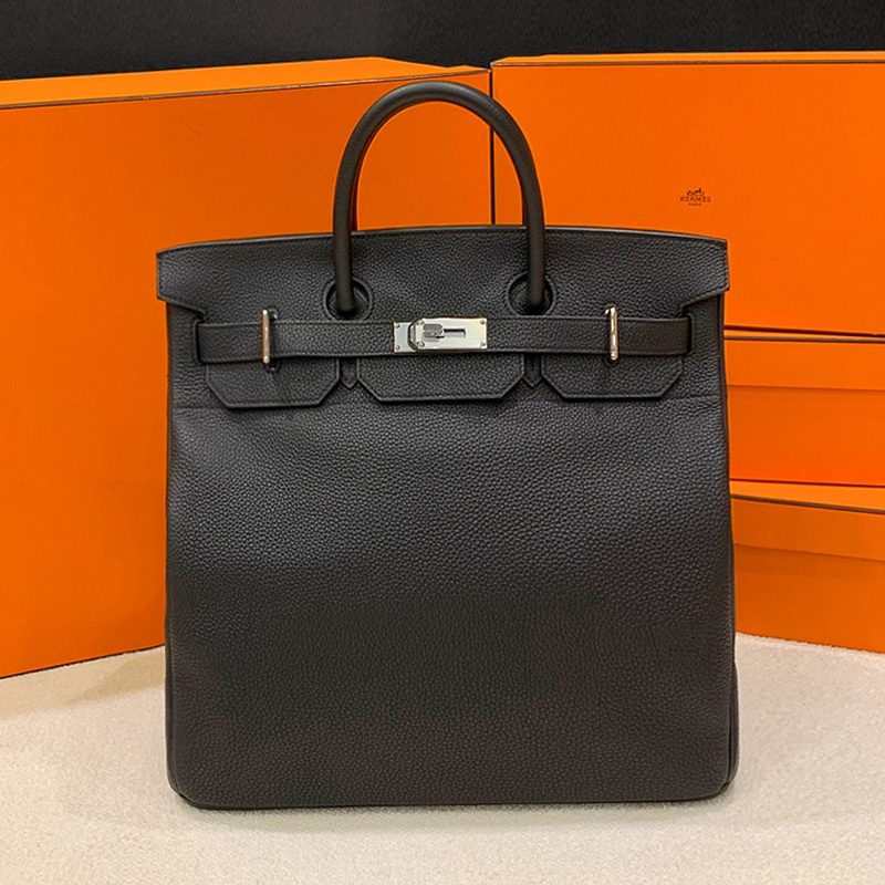 HERMES λ²ν¨ 40 Bag μ€νν¬λ‘μ λμ Black νλΌλ νλμ¨μ΄
