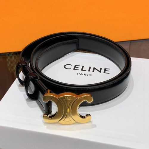 CELINE Belt ํ ๋คผ์น ์คํจ Medium Triomphe Belt Gold Emblem
