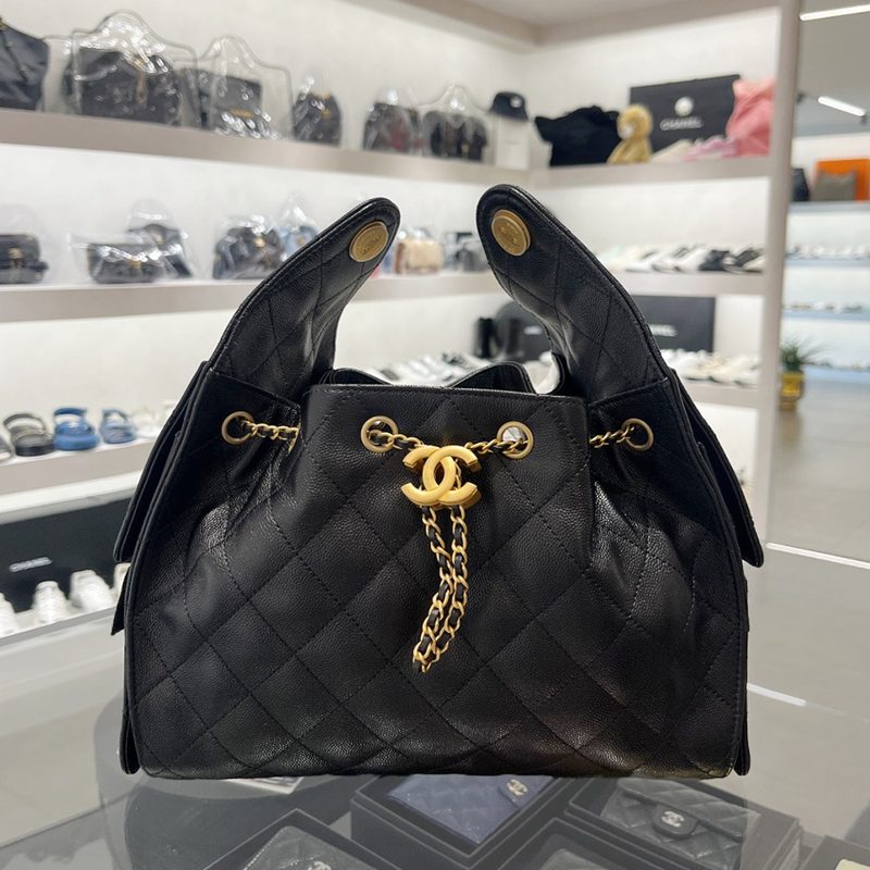 CHANEL 25Bag ๊ทธ๋ ์ธ๋ Calfskin Gold Chain ํธ๋ณด๋ฐฑ Small