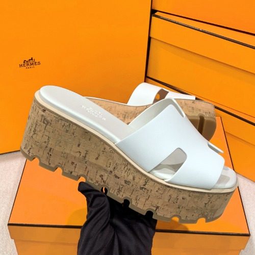 HERMES μ¨μ§ν μμ 30 Sandals Calfskin Suede White