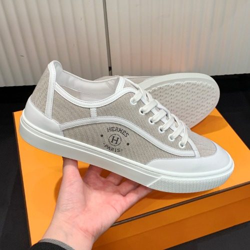 HERMES κ² Sneakers Canvas κ³ νΈμ€ν¨ Calfskin κ·Έλ μ΄