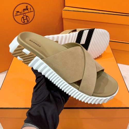HERMES Calfskin λ² μ΄μ§ H λ² μ΄μ§ μΈνλΌ Sandals