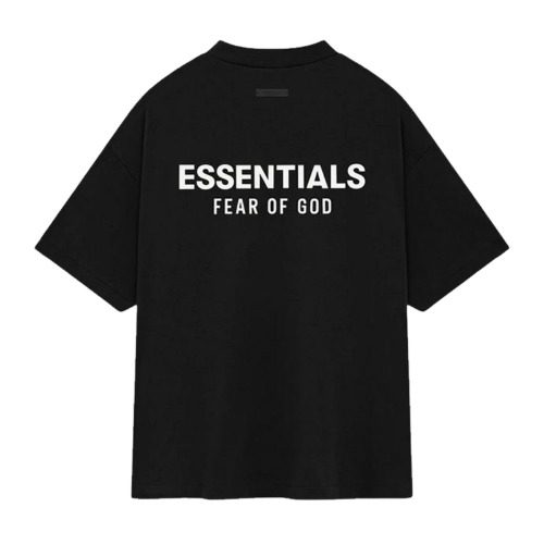 피어 오브 갓 Essential Jersey 백로고 Short Sleeve T-Shirt Black