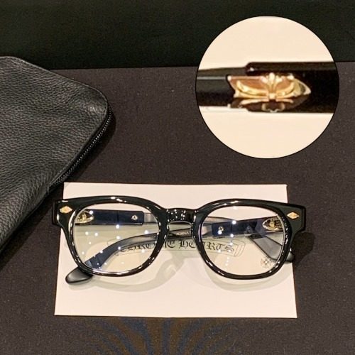 크롬하츠 제냐 테일 예 18K 골드 플레이트 안경 49mm