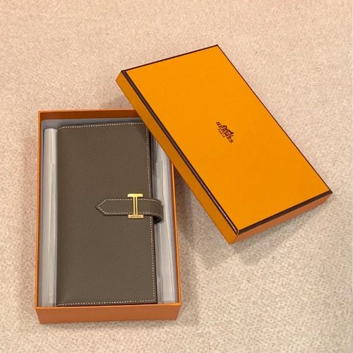 HERMES λ² μ Long Wallet μ±μ‘ Calfskin μν ν&Gold νλμ¨μ΄