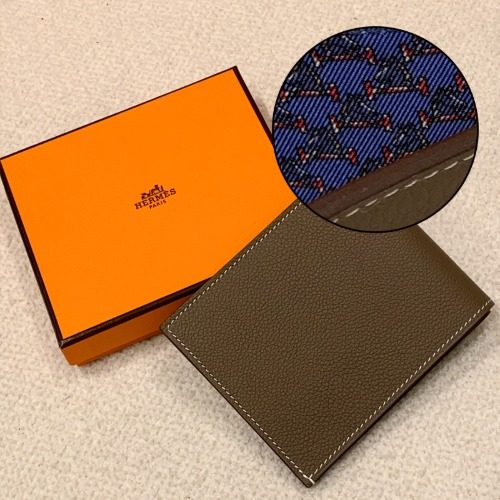 HERMES 시티즌 Twill Compact Wallet 에버컬러 에토프 블루 안감 Bifold Wallet