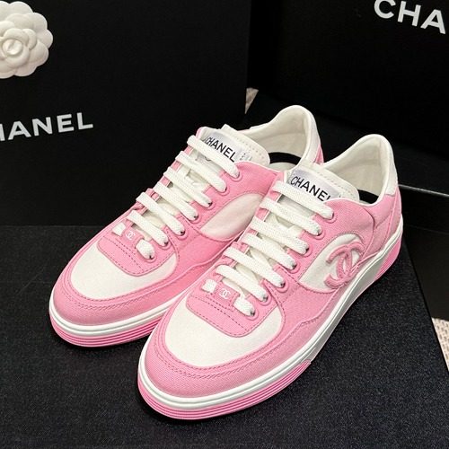 CHANEL Cotton CC Logo νν¬ Sneakers