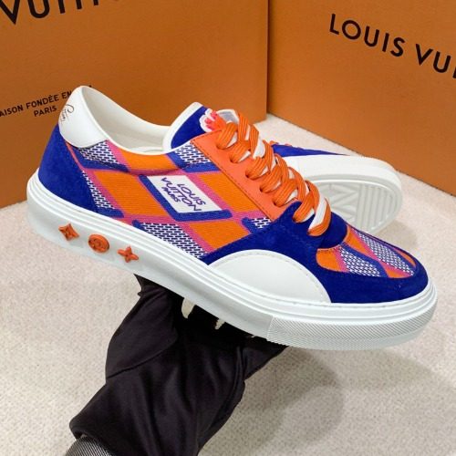 LOUIS VUITTON 올리 리슐리외 Trainer Sneakers 블루 오렌지 Women's용